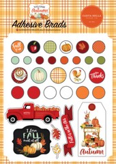1 Pack of Carta Bella Paper WELCOME AUTUMN Adhesive Decorative Brads
