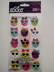 Lot of HALLOWEEN FALL Stickers Scrapbook New & Open Packages GOOGLE EYES SKULL