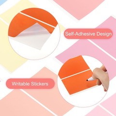 120 Sheet Orange Label Stickers 3 x 2 Inch Rectangle Coding Labels for Office