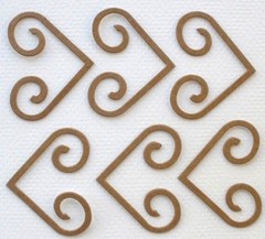 {10} *MiNi SCROLL ACCENT FLOURiSH* Bare Chipboard Die Cuts – 2 1/4″ inch