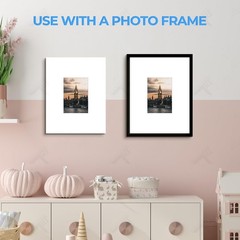 10 Pack Acid Free 11X14 White Picture Frame Mats with White Core Bevel Cut