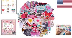 95 Pcs Vintage Love Die Cuts & Stickers – Heart-Themed Scrapbooking Supplies