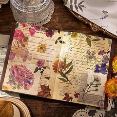 380 Pcs Sticker Set Dried Flowers Themed Resin Journaling Pressed Flower