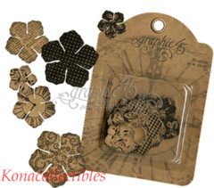 Graphic 45 Staples Chipboard Flower 24 in pk
