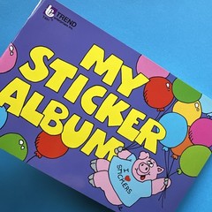 Vintage 80s TREND Sticker Book Saver Album 1983 I Love Stickers Pig & Balloons