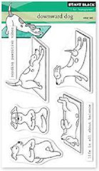 PENNY BLACK Cling Clear Acrylic Stamp DOWNWARD DOG
