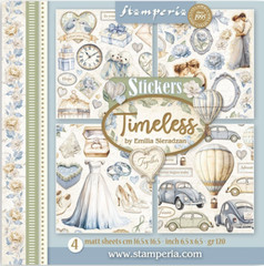 Stamperia – TIMELESS – MATT STICKERS – 16.5 cm x 16.5 cm – 4 x SHEETS, Love