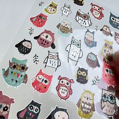 Cute Little Owl Planner Stickers Foil Accents Scrapbooking Bullet Journals