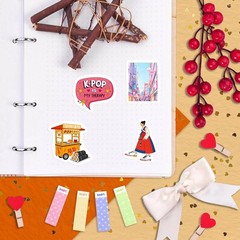 100Pcs Waterproof South Korea Stickers – Perfect for Luggage & Water Bottle