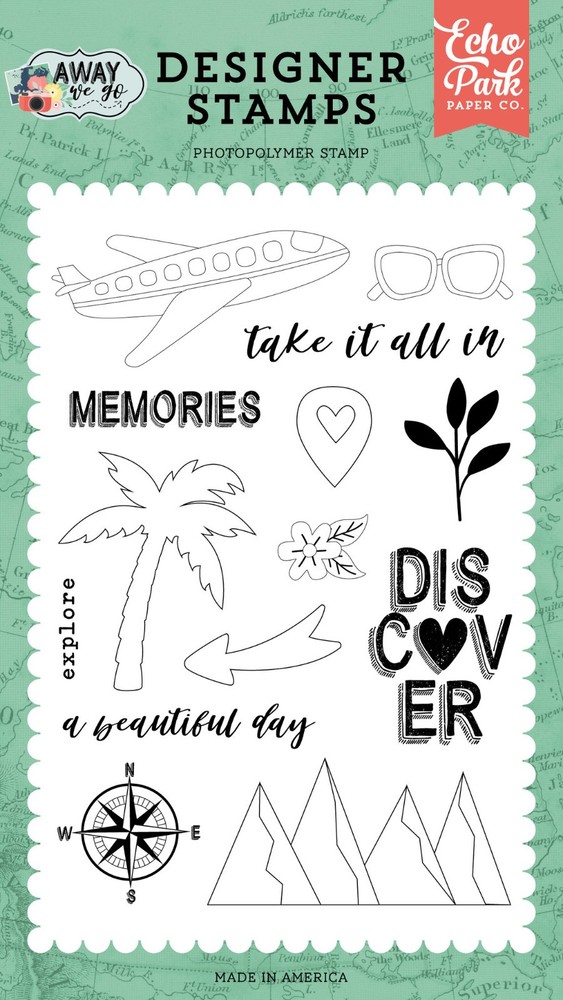 Echo Park Designer- CLEAR ACRYLIC STAMPS – TAKE IT ALL IN