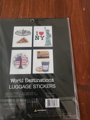 Adrienne Vittadini New York World Destinations Luggage Stickers 4 Pack TSAV8498