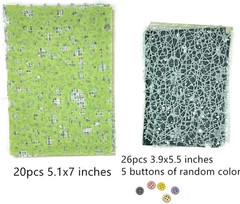 Textured Scrapbook Paper Mesh Fabric – Junk Journal Supplies Assorted Set 51 She