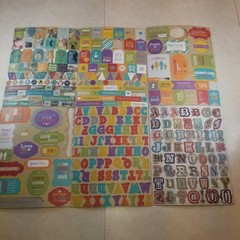Huge Diecut Scrapbooking Clipboard 46 Sheets Bundle 3500 Pieces Alphabet Phrases