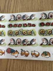 Vintage Penny Black Stickeroos Garden Friends Sticker ROLL, Stickers Animals