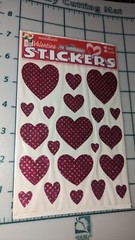 Vintage Stickers Hearts Valentine Sparkle Paper Magic Group New In Pack 1 Sheet