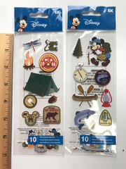 Lot EK Success Disney Characters Scrapbook StickersCamping School