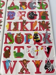 Sandylion Kromekote Animal Alphabet Letters Stickers New Sealed VTG Noah’s Arc