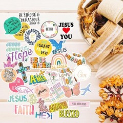 120 Christian Inspirational Stickers Diverse Bible Verse Collection