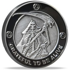 Grateful to Be Alive Sobriety Chip AA Coins and Medallions Recovery Anniversa…