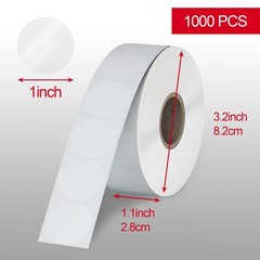 1″ Clear Circle Stickers 1000 Pcs Transparent Self Adhesive Seals Envelope New