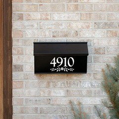 House Numbers Decal, Farmhouse Style Mailbox Address Sign, Vinyl Stickers, White