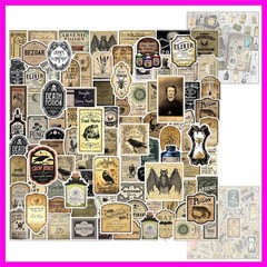 324 Pcs Potion Labels, Vintage Gothic Aesthetic Dark Aesthetic Apothecary Win…
