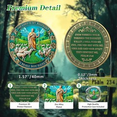 The Lord is My Shepherd Christian Challenge Coin – Psalm 23:4 Religious Jesus…