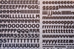 Mecanorma Dry Transfer Lettering Sheet 443.60 CLN #168 Benquiat Gothic 20mm
