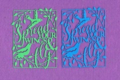 SPREAD YOUR WINGS AND FLY word die cuts scrapbook cards