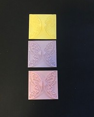 Butterfly fold-over Card Topper Die Cut embellishments 2-1/4″ X 4-1/2″ 6 pcs