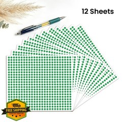 VeriPap 6600ct 0.25″ Green Dot Stickers