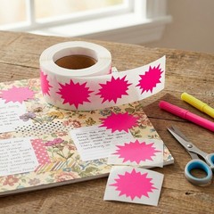 2 Rolls Price Tag Stickers for Retail Supermarket Business Sign Blank Label