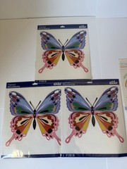 Sticko Butterfly Themed Scrapbooking Craft Stickers, Multicolor, Sticker Lot 9