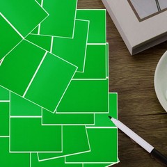 120 Sheet Label Stickers 3 x 2 Inch Rectangle Coding Labels for Office, Green