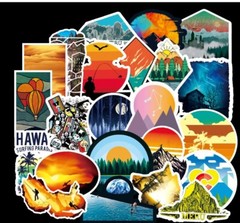 100pcs National Park Stickers, Outdoor Camping Traveling,051 EFG