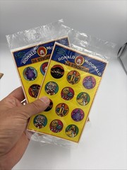2 Packs 1983 Vintage Sticker Store McDonald’s Ronald McDonald Sealed Stickers