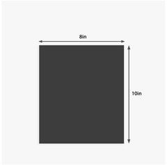 25 PCS Backing Board 8×10 Inch Uncut Black Matboard Acid Free For Art Print