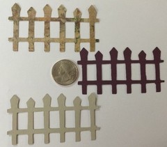 PICKET FENCE Die-Cut(6pc)3-1/4″ x1-3/4″Garden•Trees•Garden•Yard •Outside•Plants