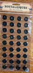 Nostalgiques The Allie Collection ABC Alphabet Letters Number Scrapbook Stickers