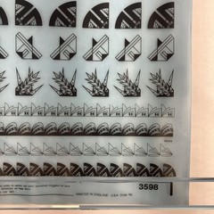 Letraset Dry Rub Transfer Art Deco Corners Full Sheet 3598 New Old Stock
