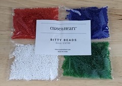 Close To My Heart BITTY BEADS Bold Z3783 Red-White-Blue-Green