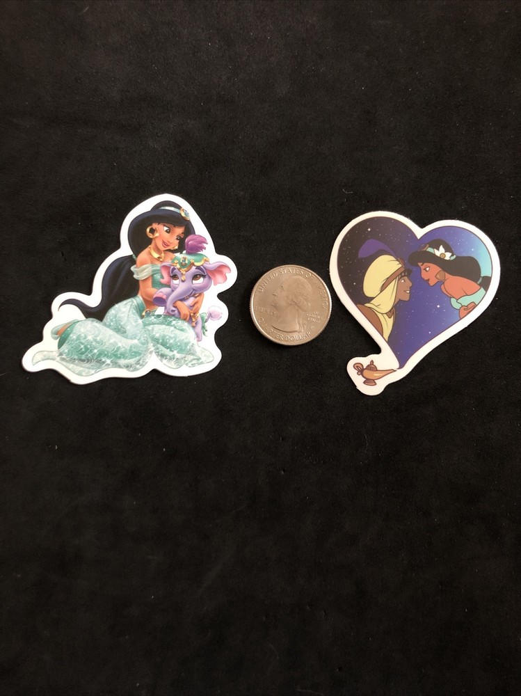 Disney Stickers – Aladdin, Jasmine lot of 2 Stickers
