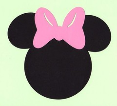 Minnie Mouse Head w/ Bow Die Cuts – 2″ tall or 3″ tall – 10 pcs – any colors