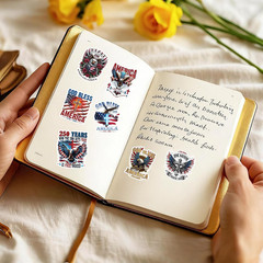 250 Anniversary USA Stickers – 20 Pcs 250Th Patriotic Merchandise | American Fla