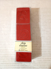 Chip Chatter Glitzy 42 Chipboard Letters Red Self Adhesive Pressed Petals 2.5″
