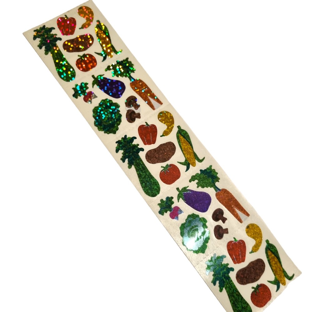 VTG HAMBLY STUDIOS PRISMATIC VEGGIES VEGETABLES FOOD 1 SHEET COLLECTABLE RARE