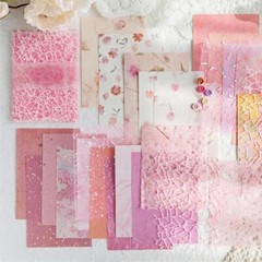26Pcs Mixed Materials Paper Lace Set Scrapbook Junk Journal Card Crafts DIY Art