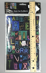 Vintage Sandylion Urban Vocab Iron on / Rub On Letters Neon Lights NOS