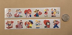 12 Vintage Style Valentine Stickers Retro Style Valentine Stickers Cute Stickers