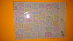 Carrots Baby Alphabet Sticker Sheet Pastel Multicolor Scrapbook Die-Cut Nursery